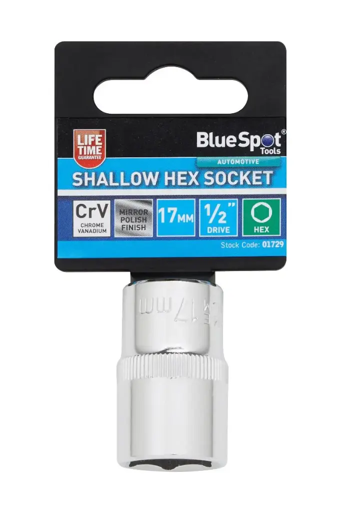 [1729] 1/2" Shallow Hex Socket (17mm)