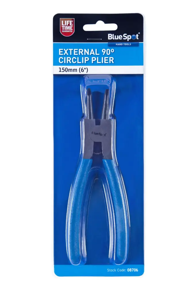 150mm (6") External Circlip Plier 90° Tip