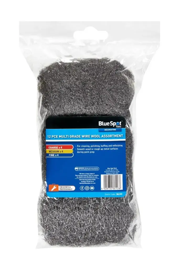 [36143] 12PCE Multi Grade Wire Wool Assortment