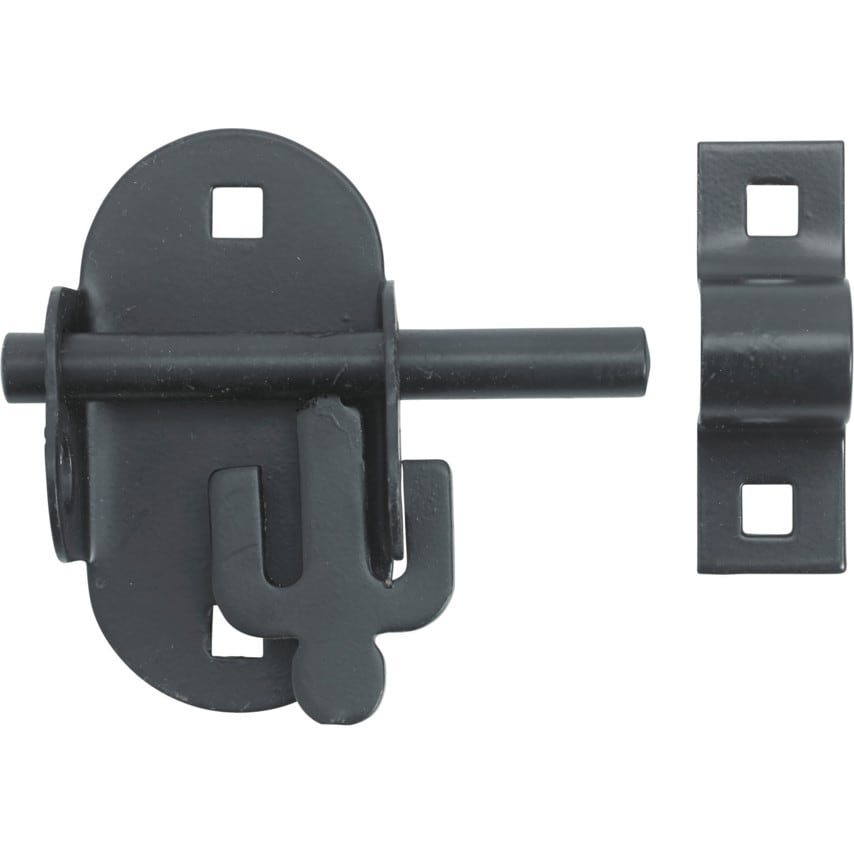 [4A-PP0000BK] Oval Padlock Bolt Black