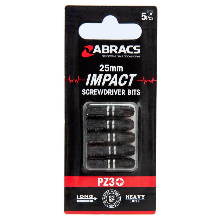 Impact Bit 25mm PZ3 5pc