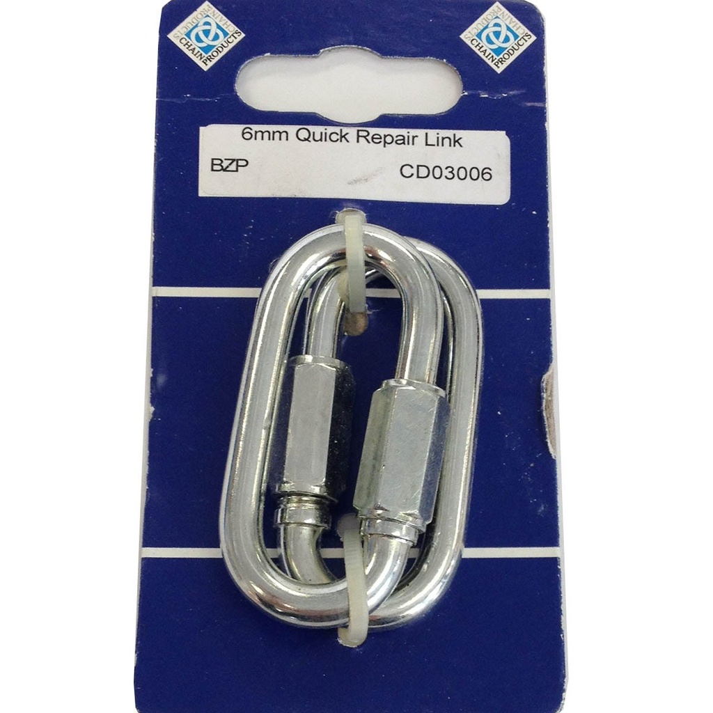 6mm ZP Quick Repair Link 2pk