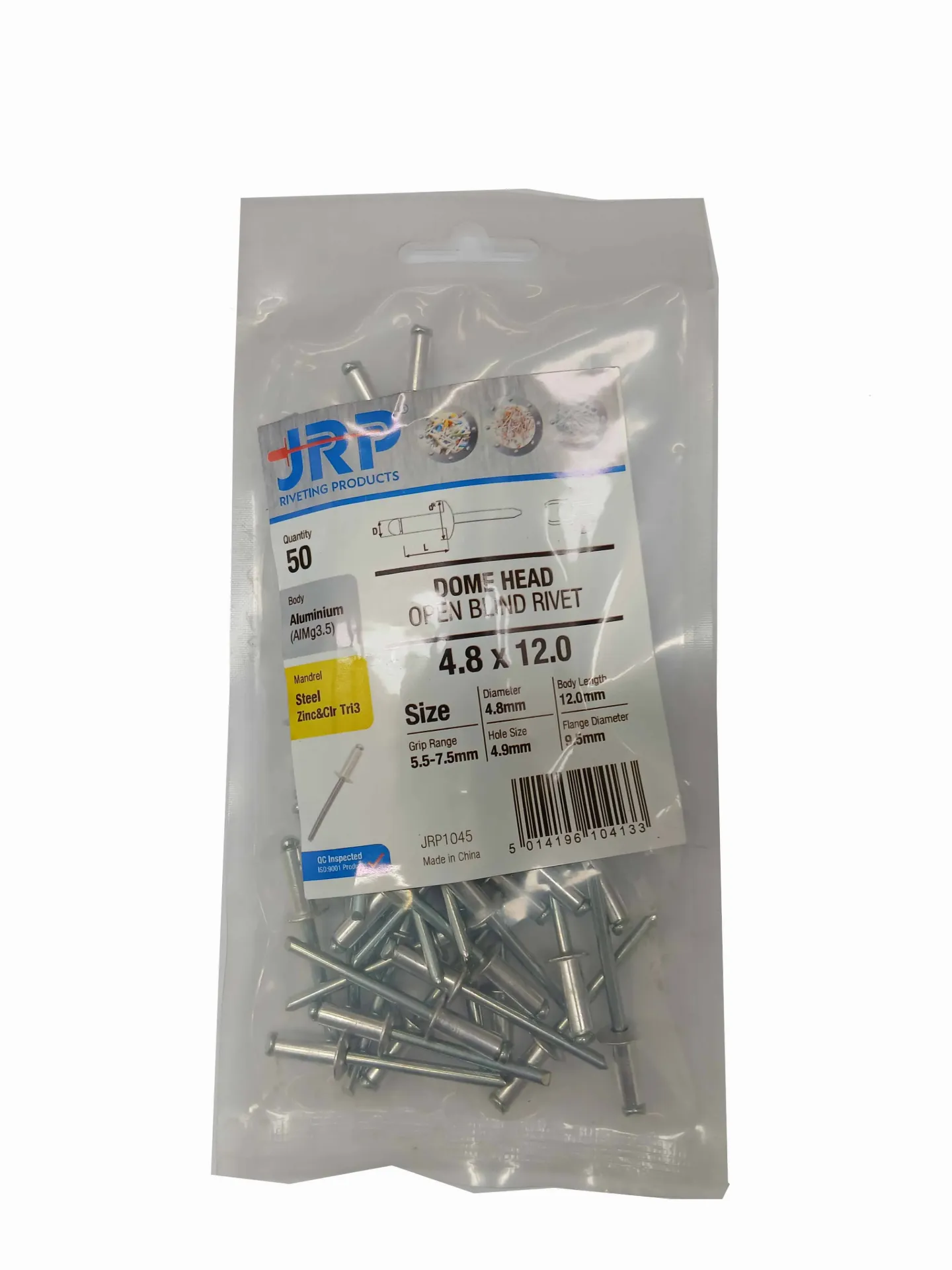 4.8 x 12 Alu Pop Rivet BAG50