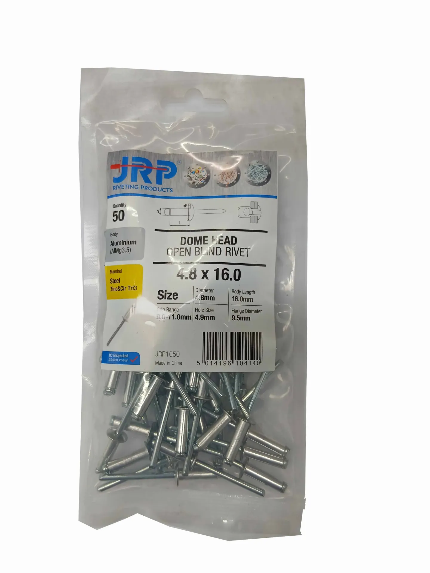 4.8 x 16 Alu Pop Rivet BAG50