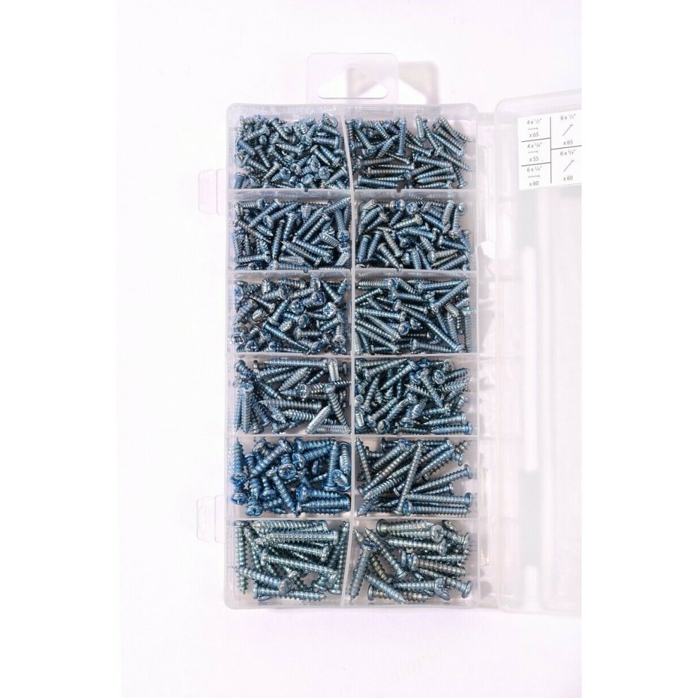 Assorted Self Tapping Screw Set 550pc