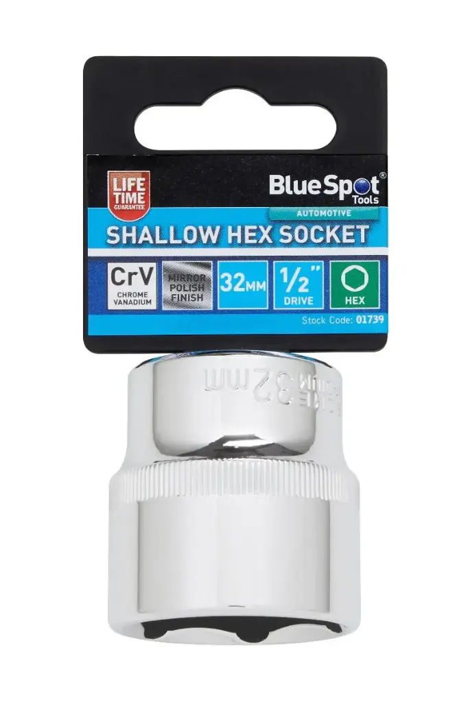 1/2" Shallow Impact Hex Socket (32mm)            