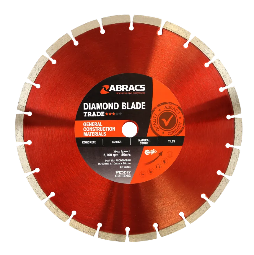 [ABDT30020M] 300mm x 10mm x 20mm General Construction Materials Diamond Blade PRO