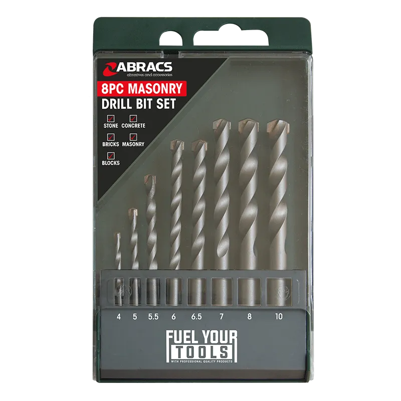 8pc Masonry Drill Bit Set