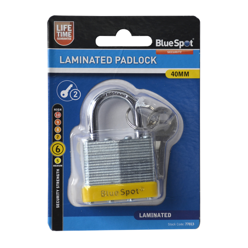 [77013] Bluespot Laminated Padlock 40mm